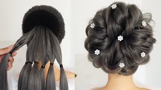 Perfect Messy Bun Hairstyle  Hairstyle For Bridal  Ladies Hair Style [upl. by Ydoj]