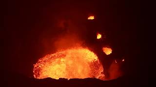 Crater Pit Collapse  Marum Lava Lake [upl. by Silberman]