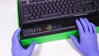 Razer Ornata Chroma keyboard Unboxing  ASMR [upl. by Euqitsym]