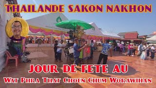 SAKON NAKHON Wat Phra That Choen Wora Wihan jour de fête [upl. by Marlon]