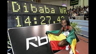 YOUNG TIRUNESH DIBABA EXPLOSIVE SPEED  5000M INDOOR WR [upl. by Thorstein]