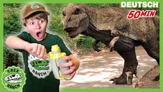 Dinosaurier schachtel flucht Herausforderung  TRex Ranch  Dinosaurier für Kinder [upl. by Nitsej]