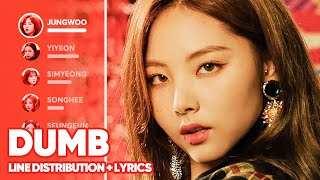 BVNDIT  Dumb Line Distribution  Lyrics Color Coded PATREON REQUESTED [upl. by Hakvir]