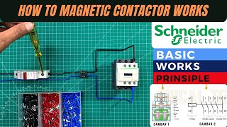 HOW MAGNETIC CONTACTOR SCHNIDER WORKING PRINCIPLE  PRINSIP KERJA KONTAKTOR MAGNETIK SCHNIDER [upl. by Hanan465]