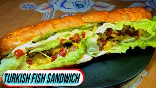 Turkish Fish Sandwich Recipe  Fish Sandwich Recipe  Balik Ekmek Recipe  Cook With Fara [upl. by Aicssej]