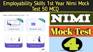 Employability Skills 1st Year Nimi Mock Test 50 MCQ  Nimi Mock Test  4  For ITI CBT EXAM 2024 [upl. by Aryamo364]