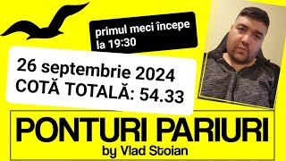 PONTURI PARIURI by Vlad Stoian  26 septembrie 2024 [upl. by Tenrag390]