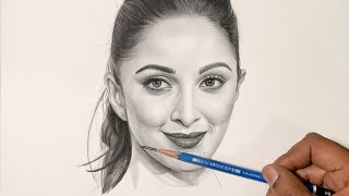 Complete Shading Process of a Face in Real Time Pencil Drawing [upl. by Anerok]