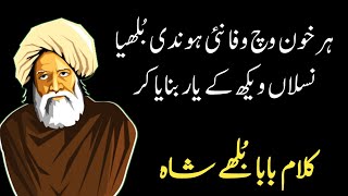 Baba Bulleh Shah Famous Kalam Har Khoon Vich Wafa Nai Hondi BhulliyaPunjabi Shayari Sufiana Kalam [upl. by Eisak]