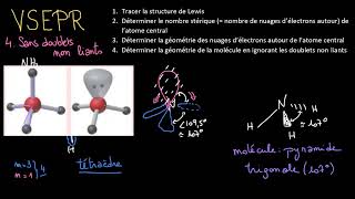 VSEPR pour 4 nuages délectrons [upl. by Maurita333]