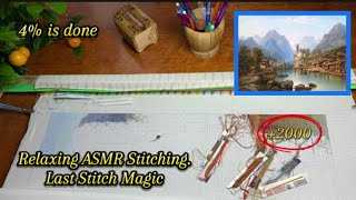 ASMR Relaxing Stitching No talking Stitch with me a Village [upl. by Niuqram]