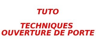 TUTO comment ouvrir une porte claquée  La technique avec radio [upl. by Oilicec]