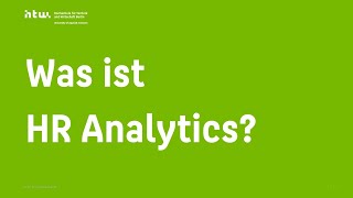 Was ist HR Analytics [upl. by Anafetse]