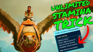 UNLIMITED STAMINA TRICK for TAMES in Ark Survival Ascended [upl. by Rosabelle]