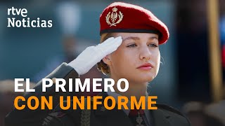 PRINCESA LEONOR Recibe el SABLE que la ACREDITA simbólicamente como DAMA CADETE  RTVE Noticias [upl. by Ronnholm]