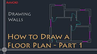 AutoCAD 2D Basics  Tutorial to draw a simple floor plan Fast and efective PART 1 [upl. by Hapte705]