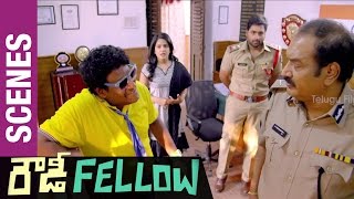 Rowdy Fellow Telugu Movie Scenes  Satya Hilarious Comedy in Police Station  Nara Rohit [upl. by Biddick]