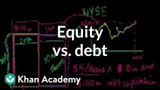 Equity vs debt  Stocks and bonds  Finance amp Capital Markets  Khan Academy [upl. by Schertz]