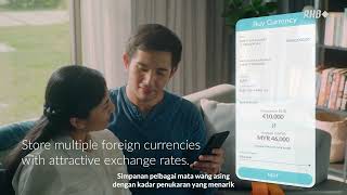 RHB Mobile Banking App  Access to CashXcess amp Store foreign currencies with MultiCurrency Account [upl. by Ahcsatan]