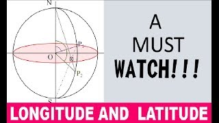 03 LONGITUDE AND LATITUDE  Angular distance between A40N 65E and B35S 65E [upl. by Janice931]