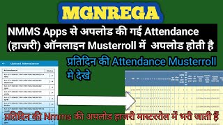 Mgnrega Nmms App Ki Attendance Online Musterroll Me Dekhe nmms की रोजाना की हाजरी मस्टररोल में देखे [upl. by Nura100]