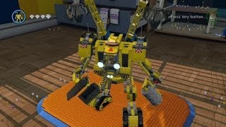 LEGO Movie Videogame  Golden Instruction Build 13  Emmets Mech Showcase [upl. by Notsae]