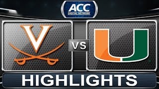 2013 ACC Football Highlights  Virginia vs Miami  ACCDigitalNetwork [upl. by Names]