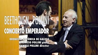 Beethoven Piano Concerto No 5 quotEmperorquot Op 73  Daniele amp Maurizio Pollini  Sinfónica de Galicia [upl. by Barris812]