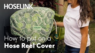 How to put on a Hose Reel Cover  Hoselink Retractable Hose Reel  Optional Accessory [upl. by Iinde]