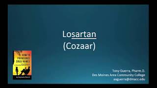 CC How to Pronounce losartan Cozaar Backbuilding Pharmacology [upl. by Adekan]