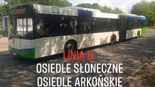 Autobusem po Szczecinie Szczecin w SPAK Linia B OsSłoneczne  OsArkońskie 1151 [upl. by Ajit]