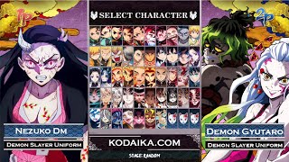 Demon Slayer Legends V3 Mugen  Character Selection Screen  Gameplay [upl. by Arnuad]