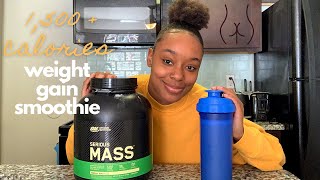 1500 CALORIE WEIGHT GAIN SHAKE that ACTUALLY tastes GOOD serious mass protein powder [upl. by Unders125]