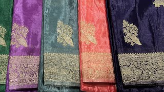 इतना सस्ता कही नहीं 1000 wali 400 mai cheap Price Banarasi Silk Saree 200 5000 [upl. by Anoirb]