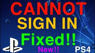 PS4 CANNOT SIGN IN ERROR FAILED REALLY EASY FIX [upl. by Alim208]