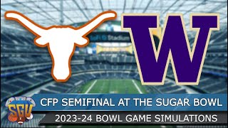 Texas vs Washington  CFP Semifinal at the Sugar Bowl  11 Full Game Highlights  NCAA 14 Sim [upl. by Hilda]