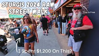 STURGIS Rally 2024 Main Street WALKING [upl. by Eillime742]