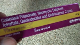 Clobetasol Propionate Neomycin Sulphate Tolnaftate Quiniodochlor and Clotrimazole Cream Tigerdrem [upl. by Ahsoym]