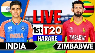 India vs Zimbabwe 1st T20  Live Cricket Match Today  IND vs ZIM Live Match Today  IND vs ZIM [upl. by Jackelyn]