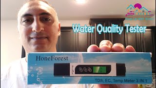 Water Quality Tester  اختبار جودة الماء وقياس نسبة الأملاح والمعادن المذابة [upl. by Adnav]