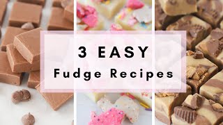 3 EASY Fudge RecipesHomemade Fudge [upl. by Llemij]