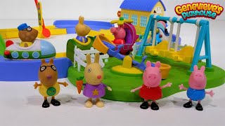 Learn Spanish Words with Peppa Pig and Friends Driving Toy Cars Around Town [upl. by Valiant]