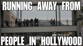 Public Prank  Running Away From People In Hollywood [upl. by Atteroc]