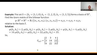 M648Multilinear Mappings Bilinear Functions and The Formula For Changing Basis [upl. by Inhsor]