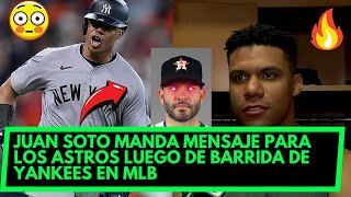 JUAN SOTO Responde A Los Abucheos De Fans De Houston En MLB l [upl. by Rodney]