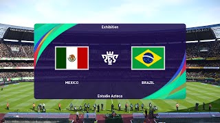 Mexico vs Brazil 09062024 International Friendly PES 2021 [upl. by Gilmore]