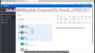 Selectable Template Component in Oracle APEX 241 [upl. by Nerred638]