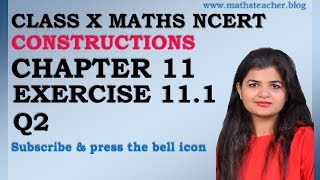 Chapter11 Ex112 Q3 Constructions  Ncert Maths Class 10  Cbse [upl. by Mumford]