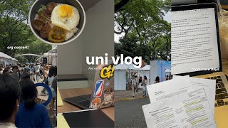 uni vlog 🖇️ 8am classes productive studying readings and org concert with itchyworms [upl. by Chris]