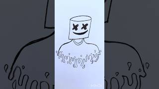 Marshmallow drawing easy tutorial marshmallow freefire ghost ghosts drawing shorts easy art [upl. by Atinev]